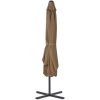 Trädgårdsparasoll med stålstång 250x250 cm taupe vidaXL – miniatyr 4