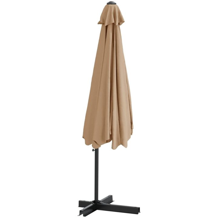 Trädgårdsparasoll med stålstång 300 cm taupe vidaXL – bild 5