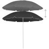Trädgårdsparasoll med stålstång antracit 180 cm vidaXL 180 cm – miniatyr 2