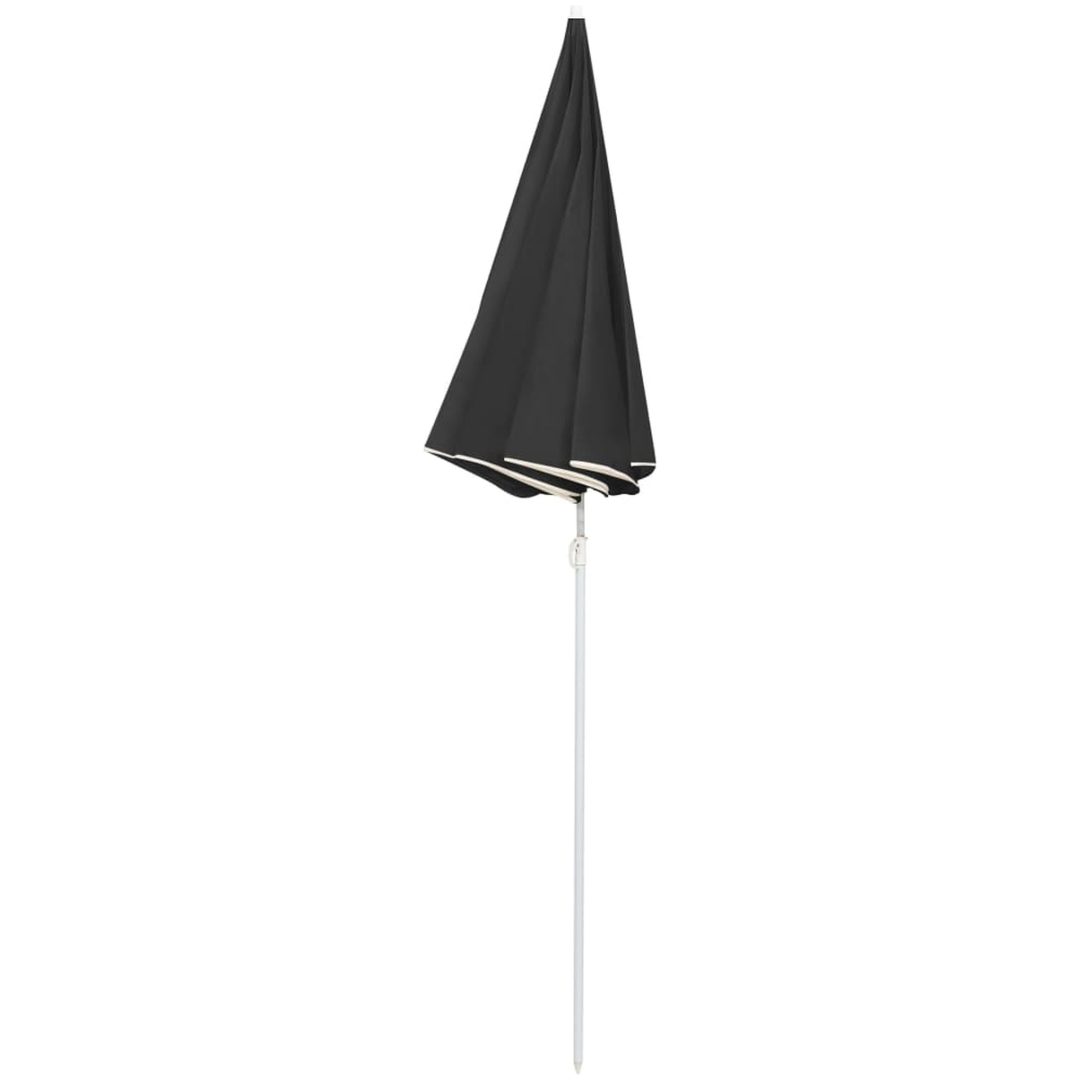 Trädgårdsparasoll med stålstång antracit 180 cm vidaXL 180 cm – bild 3