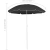 Trädgårdsparasoll med stålstång antracit 180 cm vidaXL 180 cm – miniatyr 5