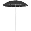 Trädgårdsparasoll med stålstång antracit 180 cm vidaXL 180 cm – miniatyr 1