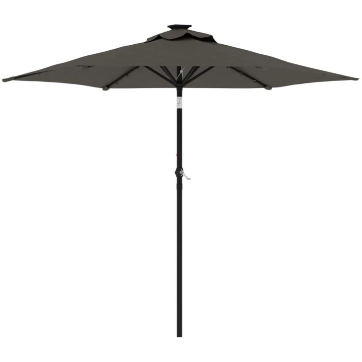 Trädgårdsparasoll med stålstång antracit 225x225x212 cm vidaXL – bild 2