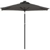 Trädgårdsparasoll med stålstång antracit 225x225x212 cm vidaXL – miniatyr 3