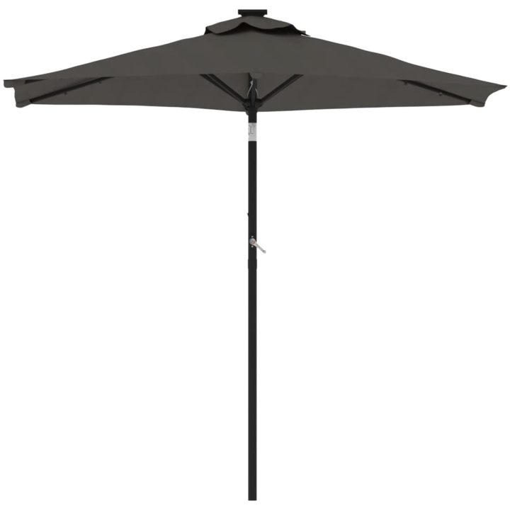 Trädgårdsparasoll med stålstång antracit 225x225x212 cm vidaXL – bild 3