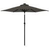Trädgårdsparasoll med stålstång antracit 225x225x212 cm vidaXL – miniatyr 4