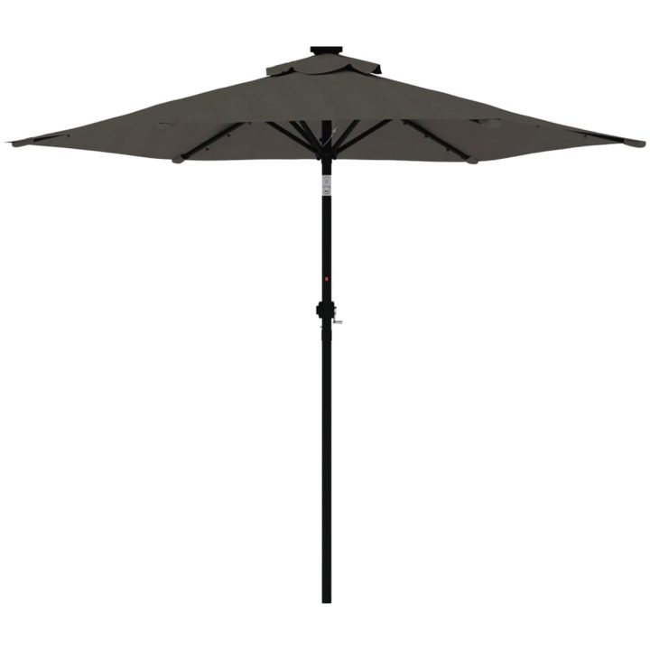 Trädgårdsparasoll med stålstång antracit 225x225x212 cm vidaXL – bild 4