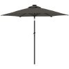 Trädgårdsparasoll med stålstång antracit 225x225x212 cm vidaXL – miniatyr 5