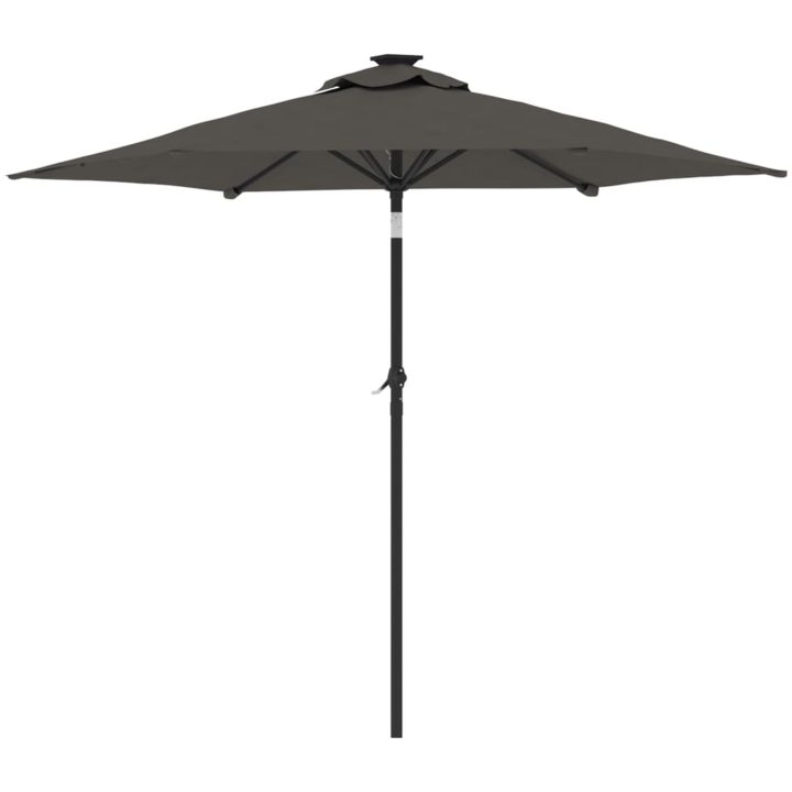 Trädgårdsparasoll med stålstång antracit 225x225x212 cm vidaXL – bild 5