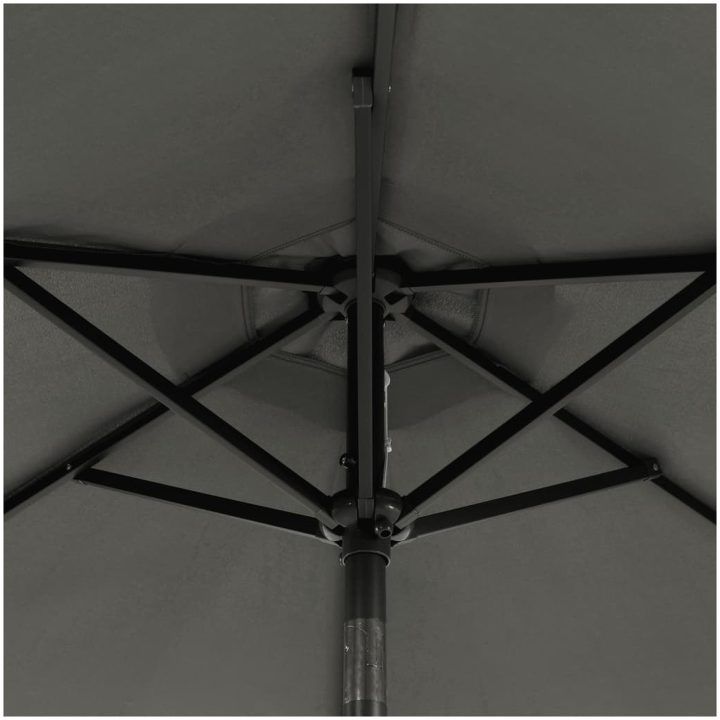 Trädgårdsparasoll med stålstång antracit 225x225x212 cm vidaXL – bild 10