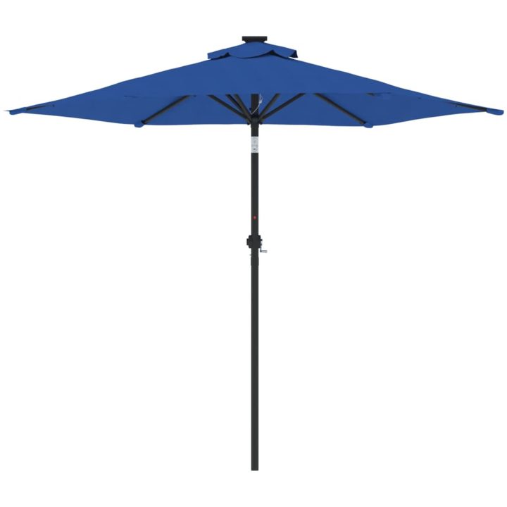Trädgårdsparasoll med stålstång azurblå 225x225x212 cm vidaXL – bild 4