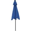 Trädgårdsparasoll med stålstång azurblå 225x225x212 cm vidaXL – miniatyr 6