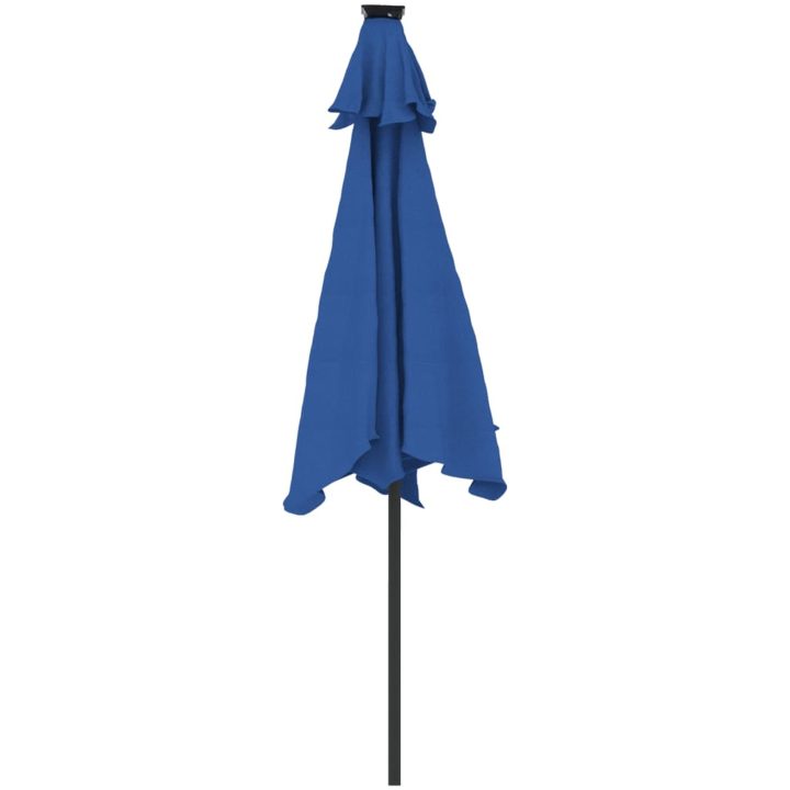 Trädgårdsparasoll med stålstång azurblå 225x225x212 cm vidaXL – bild 6