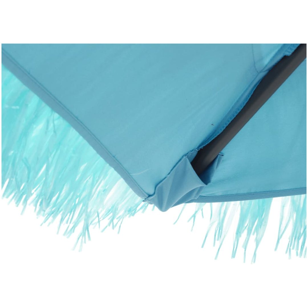 Trädgårdsparasoll med stålstång blå vidaXL 223 x 223 x 213 cm – bild 7