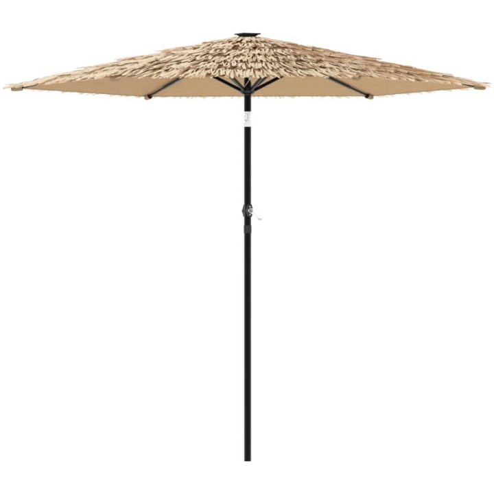 Trädgårdsparasoll med stålstång brun vidaXL 268 x 268 x 226 cm – bild 2