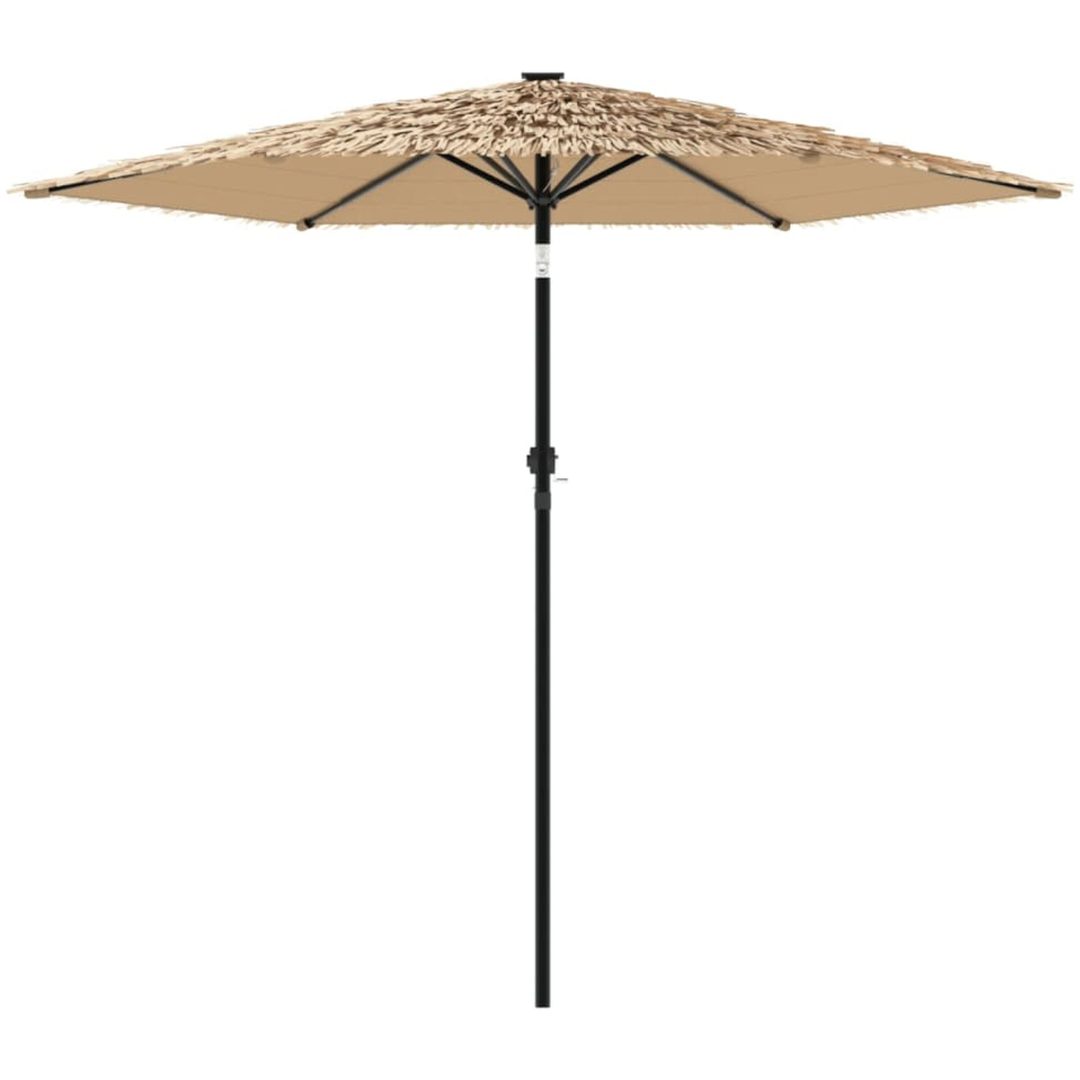 Trädgårdsparasoll med stålstång brun vidaXL 268 x 268 x 226 cm – bild 4