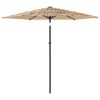 Trädgårdsparasoll med stålstång brun vidaXL 268 x 268 x 226 cm – miniatyr 5