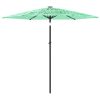 Trädgårdsparasoll med stålstång grön vidaXL 223 x 223 x 213 cm – miniatyr 5