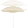 Trädgårdsparasoll med stålstång sand 180 cm vidaXL 180 cm – miniatyr 2