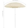 Trädgårdsparasoll med stålstång sand 180 cm vidaXL 180 cm – miniatyr 5