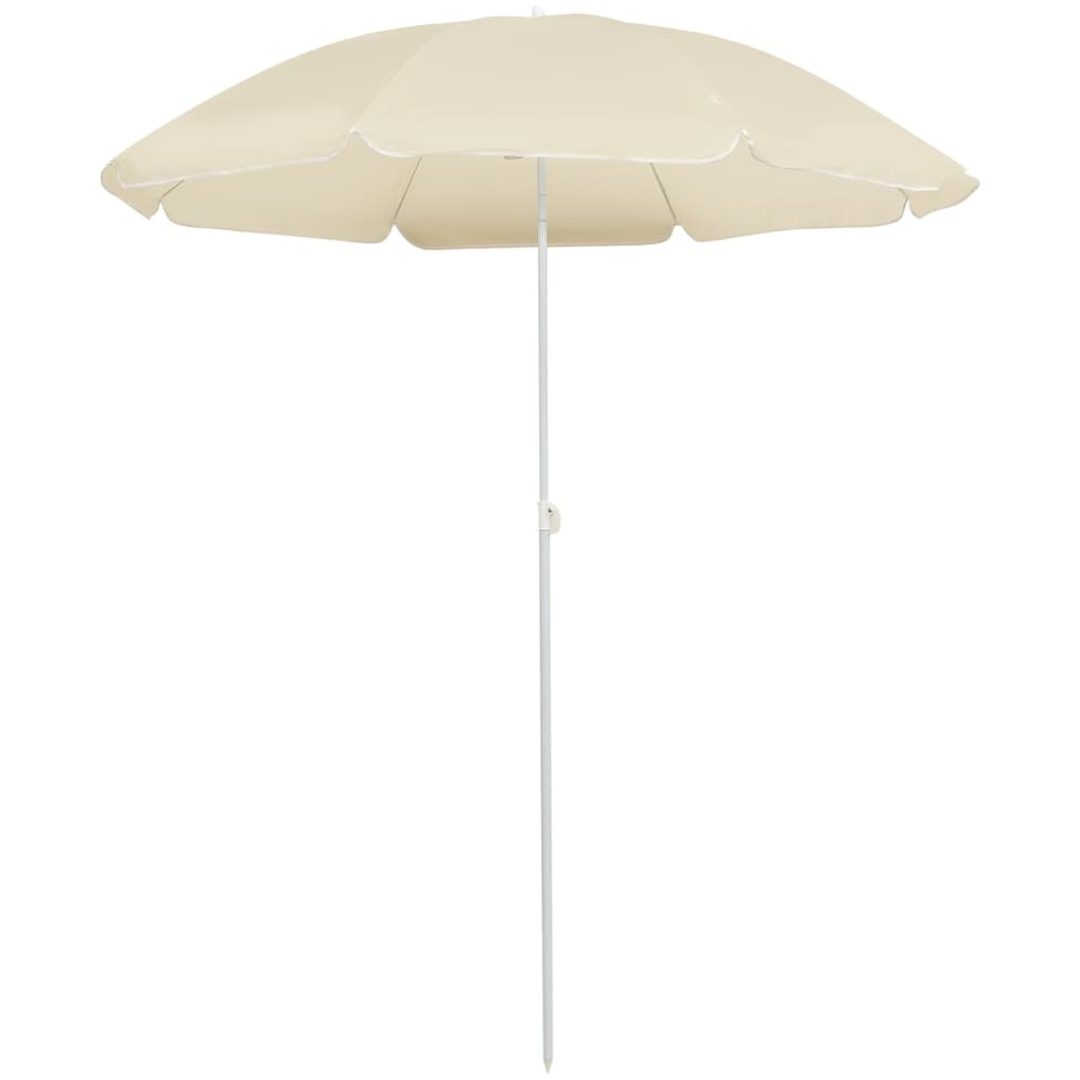 Trädgårdsparasoll med stålstång sand 180 cm vidaXL 180 cm