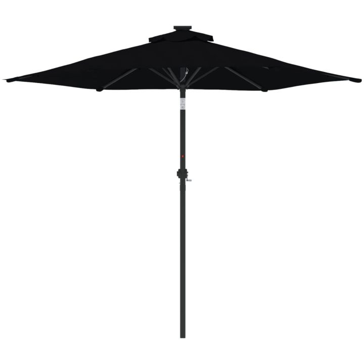 Trädgårdsparasoll med stålstång svart 225x225x212 cm vidaXL – bild 4