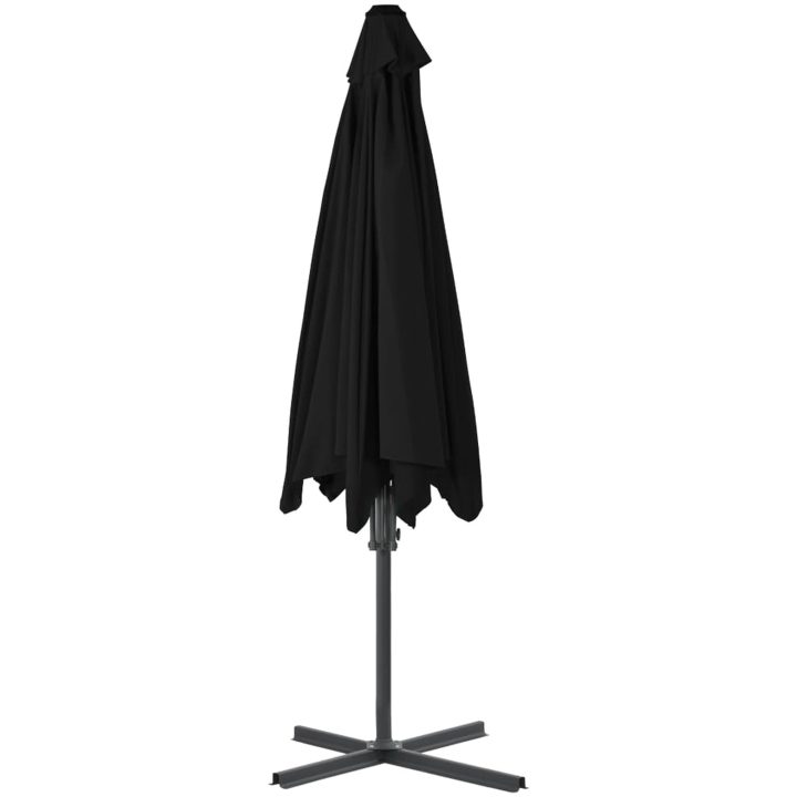 Trädgårdsparasoll med stålstång svart 300x230 cm vidaXL – bild 4