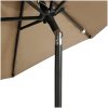 Trädgårdsparasoll med stålstång taupe 225x225x212 cm vidaXL – miniatyr 7