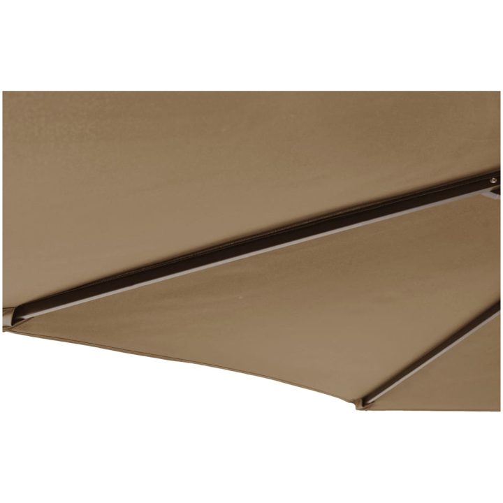 Trädgårdsparasoll med stålstång taupe 225x225x212 cm vidaXL – bild 8