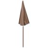 Trädgårdsparasoll med stålstång taupe vidaXL 240 cm – miniatyr 2
