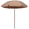 Trädgårdsparasoll med stålstång taupe vidaXL 240 cm – miniatyr 1