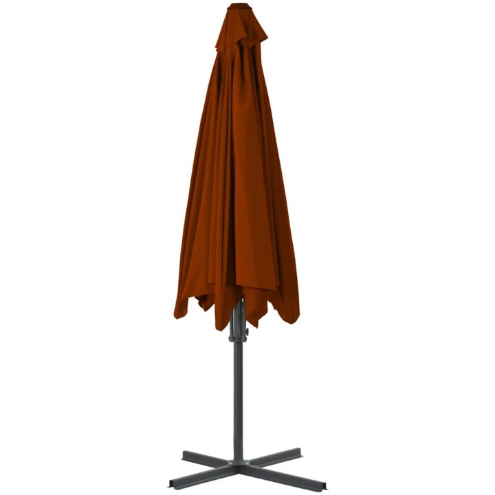 Trädgårdsparasoll med stålstång terrakotta 300x230 cm vidaXL – bild 4