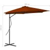 Trädgårdsparasoll med stålstång terrakotta 300x230 cm vidaXL – miniatyr 7