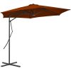Trädgårdsparasoll med stålstång terrakotta 300x230 cm vidaXL – miniatyr 1