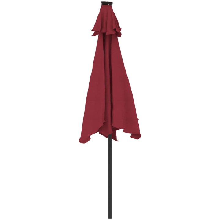 Trädgårdsparasoll med stålstång vinröd 225x225x212 cm vidaXL – bild 6
