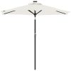 Trädgårdsparasoll med stålstång vit 225x225x212 cm vidaXL – miniatyr 3