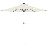 Trädgårdsparasoll med stålstång vit 225x225x212 cm vidaXL – miniatyr 4