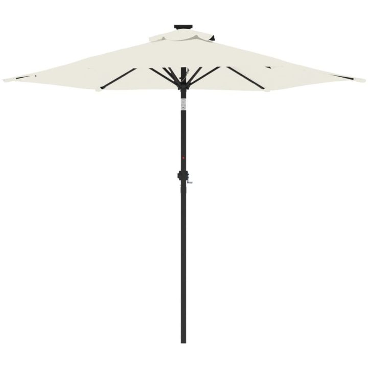 Trädgårdsparasoll med stålstång vit 225x225x212 cm vidaXL – bild 4