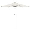 Trädgårdsparasoll med stålstång vit 225x225x212 cm vidaXL – miniatyr 5