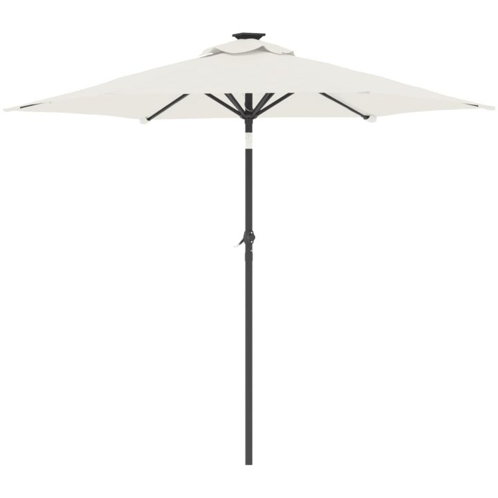 Trädgårdsparasoll med stålstång vit 225x225x212 cm vidaXL – bild 5