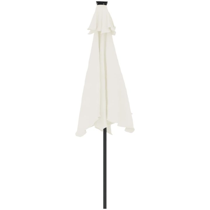 Trädgårdsparasoll med stålstång vit 225x225x212 cm vidaXL – bild 6