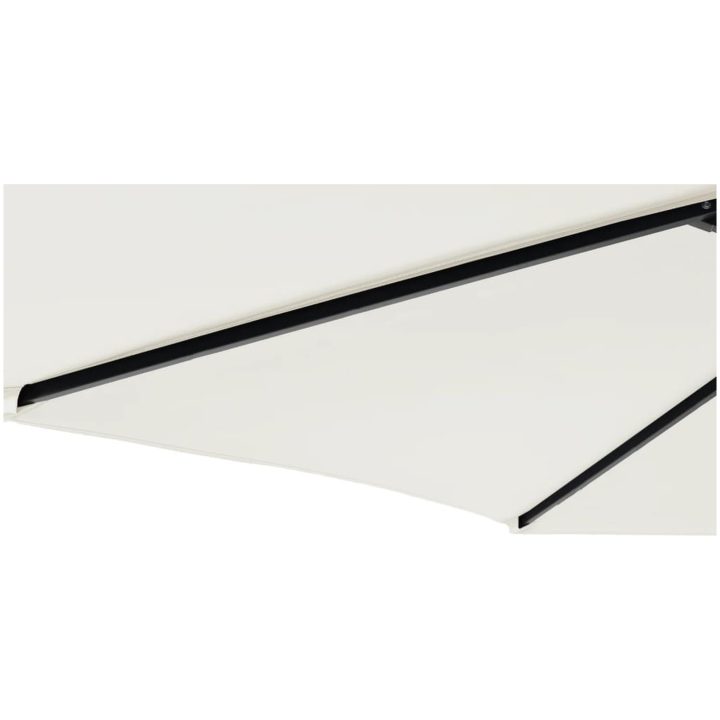 Trädgårdsparasoll med stålstång vit 225x225x212 cm vidaXL – bild 8