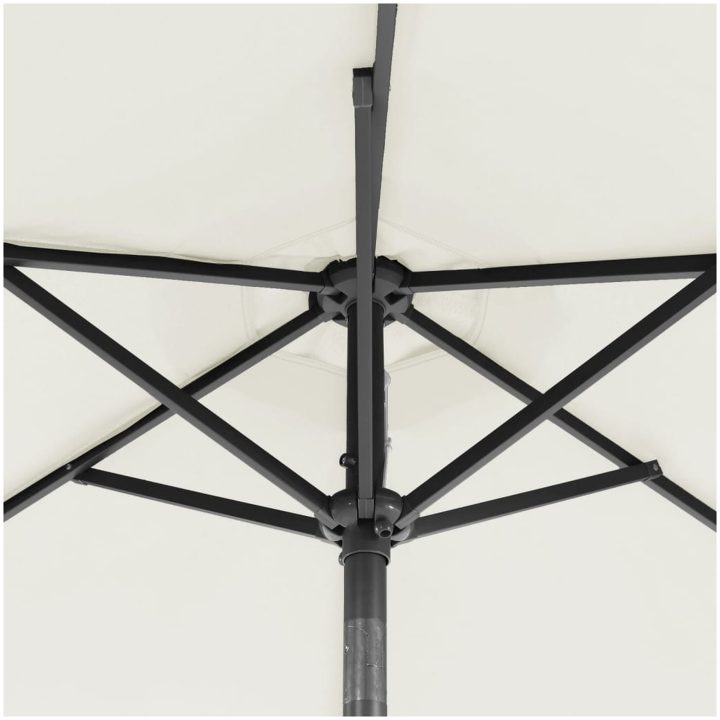 Trädgårdsparasoll med stålstång vit 225x225x212 cm vidaXL – bild 10