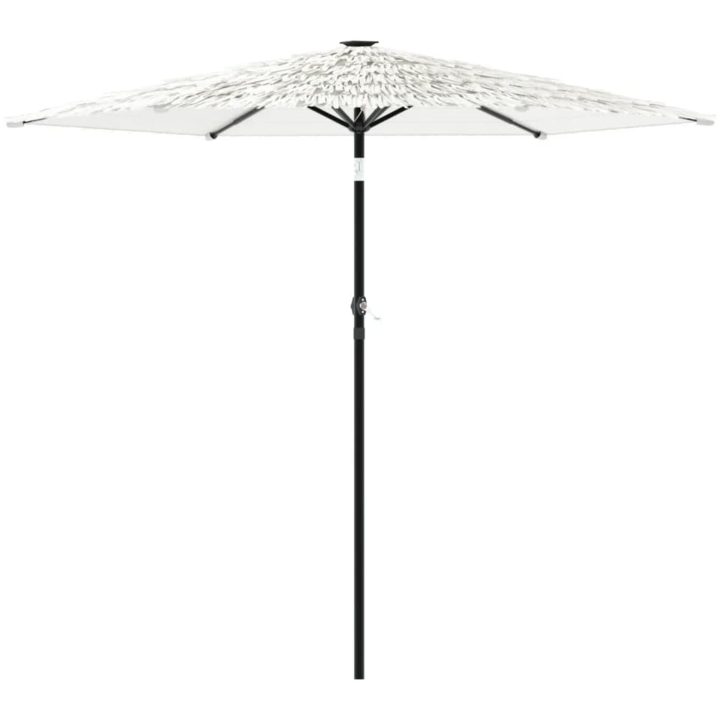 Trädgårdsparasoll med stålstång vit vidaXL 223 x 223 x 213 cm – bild 2
