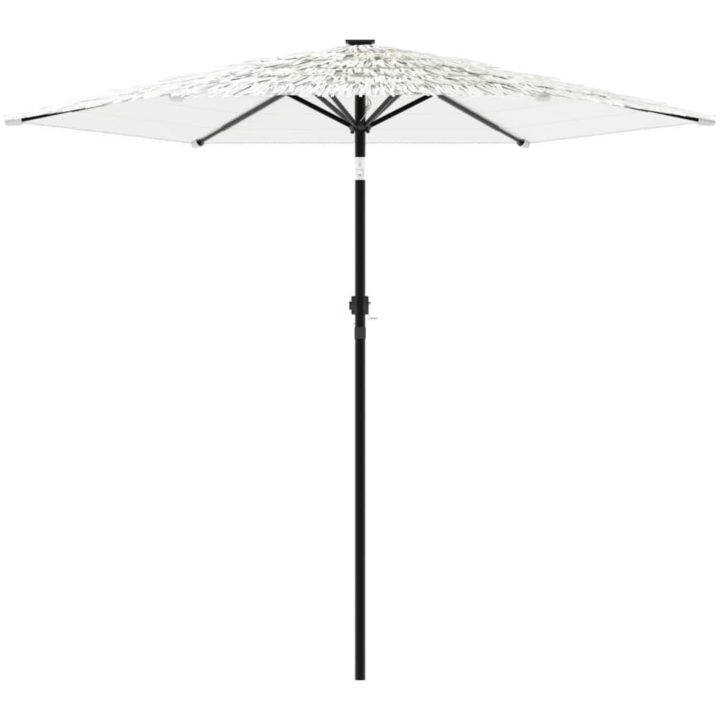 Trädgårdsparasoll med stålstång vit vidaXL 223 x 223 x 213 cm – bild 4