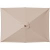 Trädgårdsparasoll med trästång 150x200 cm taupe vidaXL – miniatyr 4