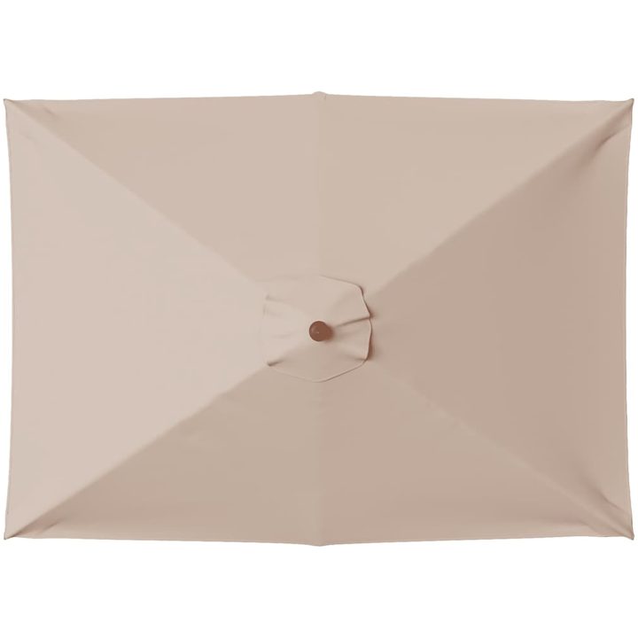 Trädgårdsparasoll med trästång 150x200 cm taupe vidaXL – bild 4