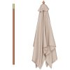 Trädgårdsparasoll med trästång 150x200 cm taupe vidaXL – miniatyr 5