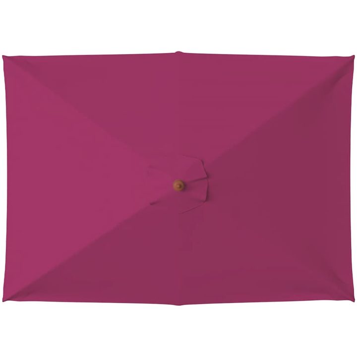 Trädgårdsparasoll med trästång 150x200 cm vinröd vidaXL – bild 4