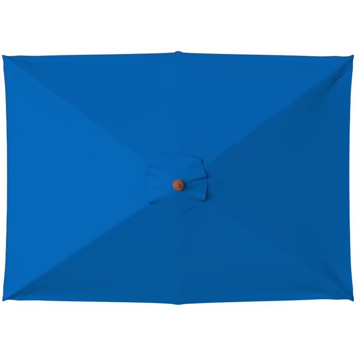 Trädgårdsparasoll med trästång blå 150x200 cm vidaXL – bild 4